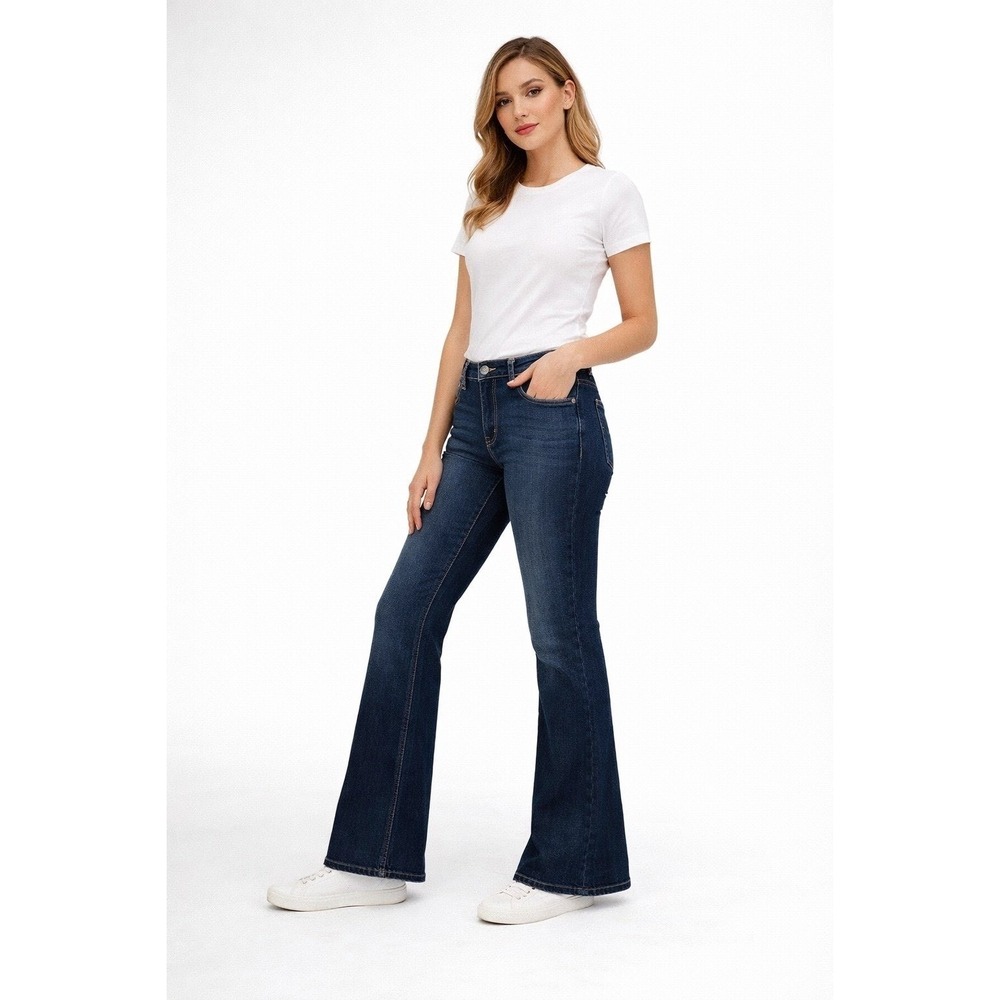 Levi's 726 Flare Jeans Women Size 33 Dark Wash Stretch‎ Denim